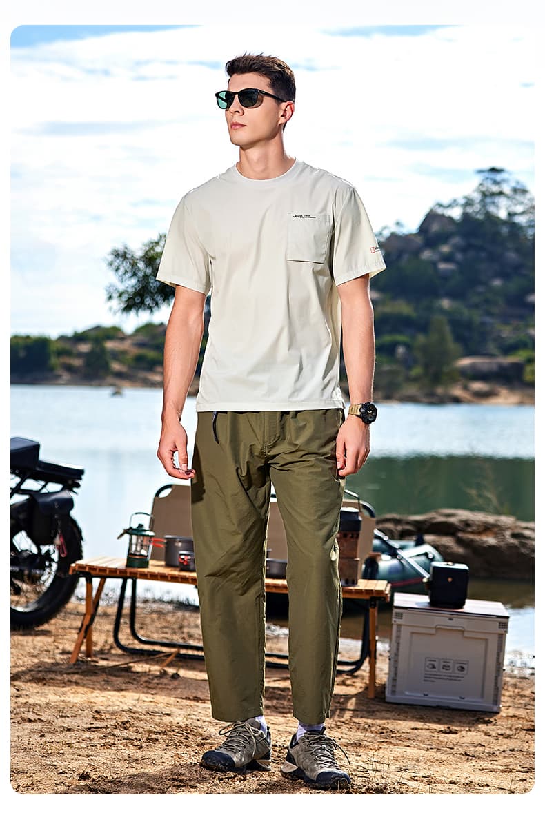 40 代 ファッション メンズ 大人の余裕 胸ポケット機能性Tシャツ