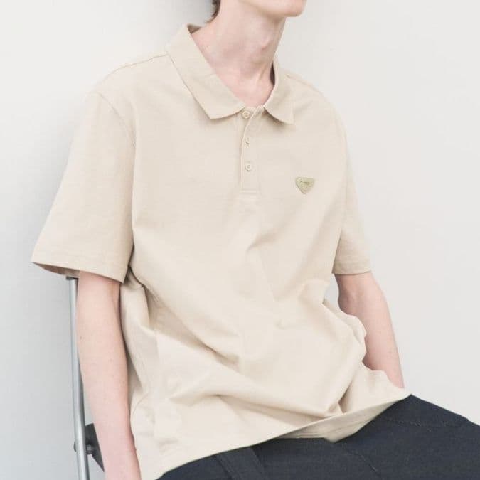 40 代 ファッション メンズ 上質シンプル半袖ポロシャツ