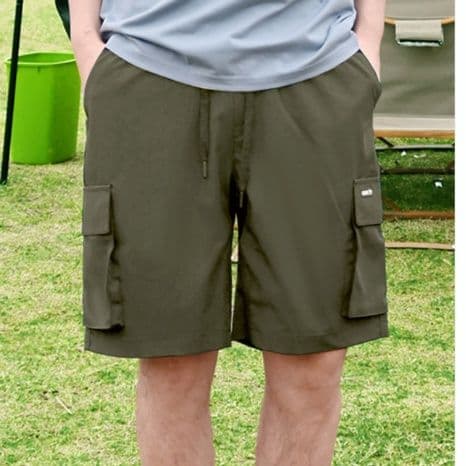 40 代 ファッション メンズ 速乾機能付きカーゴハーフパンツ