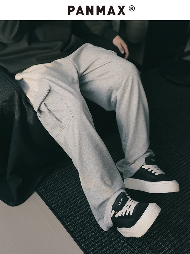 40 代 ファッション メンズ リラックスカーゴスウェットパンツ