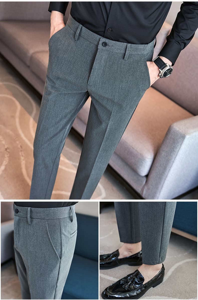 40 代 ファッション メンズ 洗練ストレートスラックス