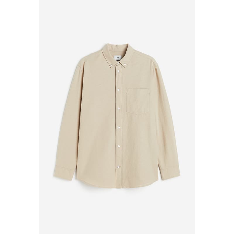40 代 ファッション メンズ 上質ボタンダウン コットンシャツ