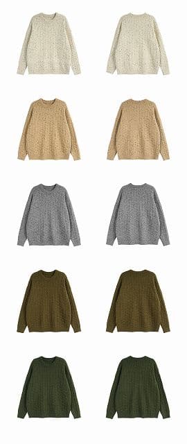 40 代 ファッション メンズ 立体編み メンズシャツ風ニット 秋冬 全5色 カジュアルトップス
