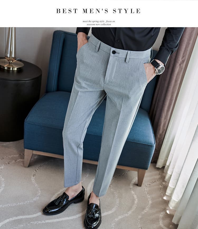 40 代 ファッション メンズ 洗練ストレートスラックス