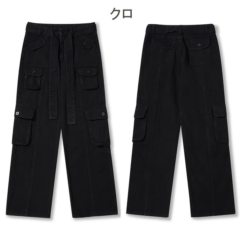 40 代 ファッション メンズ 大人の余裕 マルチポケット カーゴパンツ 秋冬 男女兼用