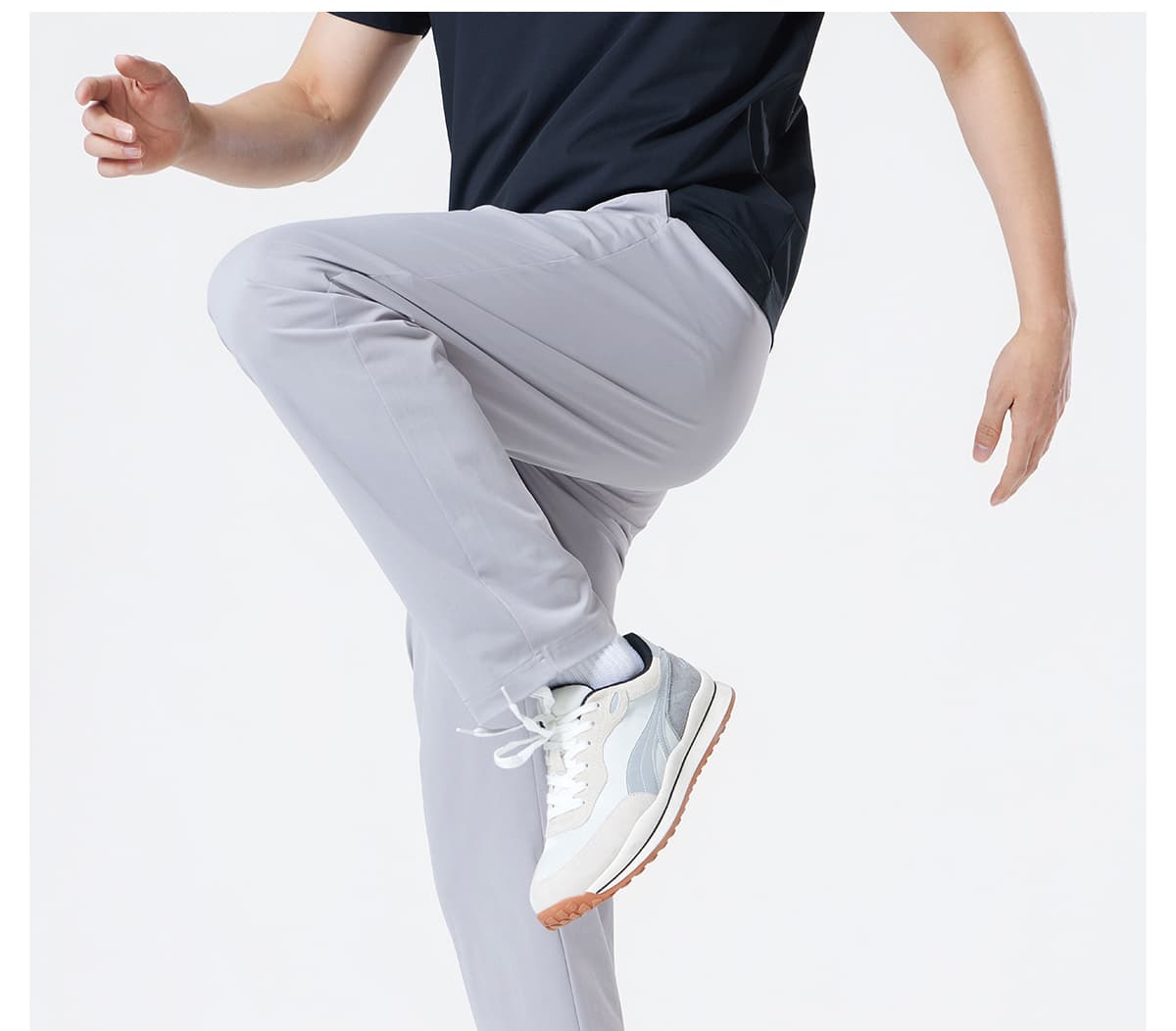 40 代 ファッション メンズ しなやか動きやすいストレッチパンツ