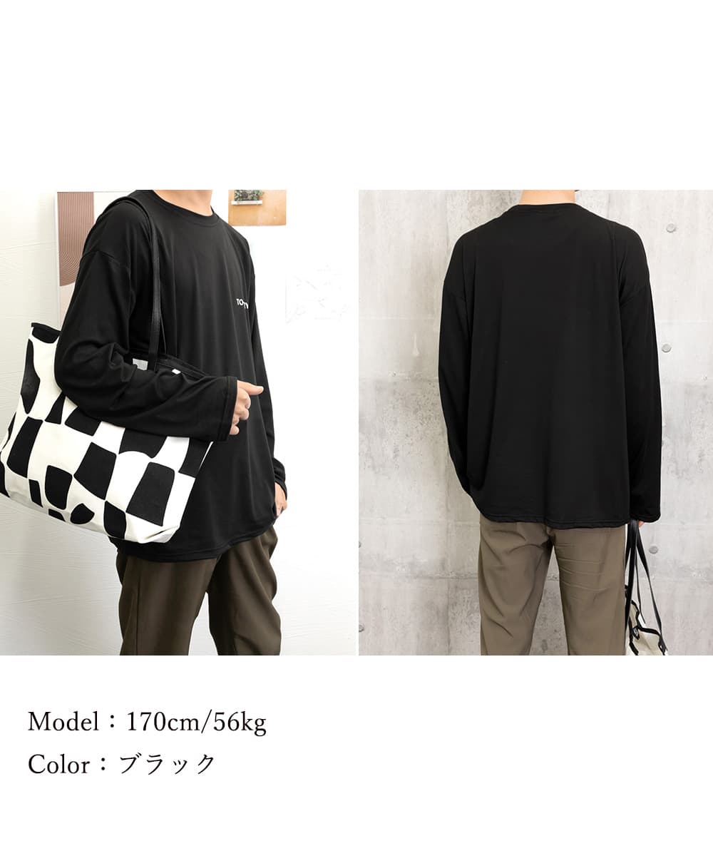 40 代 ファッション メンズ メンズ長袖Tシャツ シンプルロゴ 40代向け