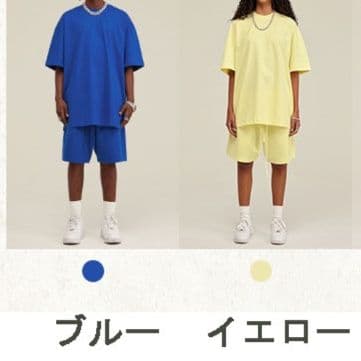 40 代 ファッション メンズ カラバリ豊富 無地Tシャツ・ハーフパンツ 上下セット