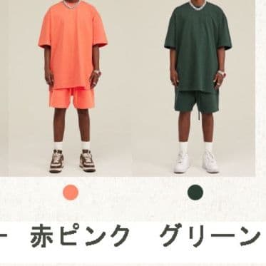 40 代 ファッション メンズ カラバリ豊富 無地Tシャツ・ハーフパンツ 上下セット