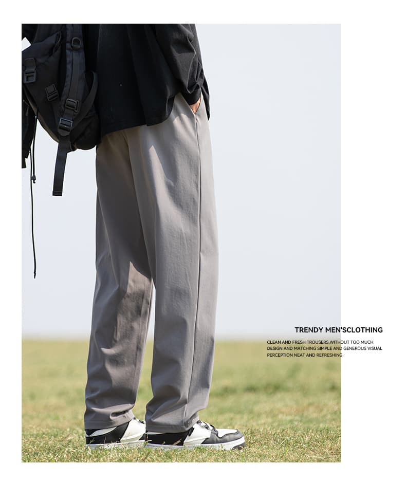 40 代 ファッション メンズ ゆったりドレープワイドパンツ