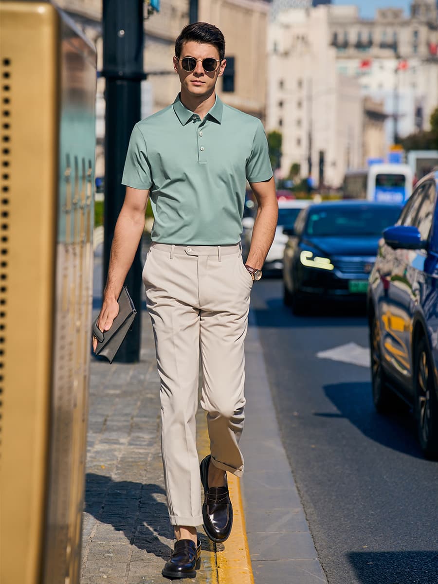 40 代 ファッション メンズ 大人の洗練ポロシャツ