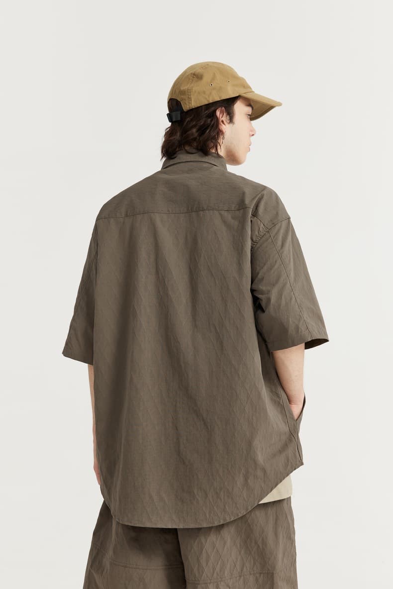 40 代 ファッション メンズ 上質シャツ×ショートパンツ セットアップ 春夏 全3色