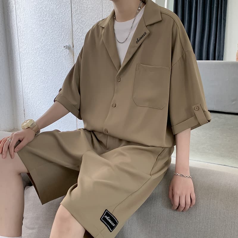 40 代 ファッション メンズ 大人のゆとりシルエット半袖開襟シャツ