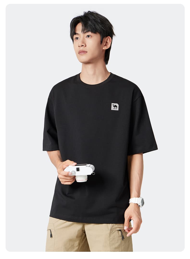 40 代 ファッション メンズ 七分袖ゆったりリラックスTシャツ