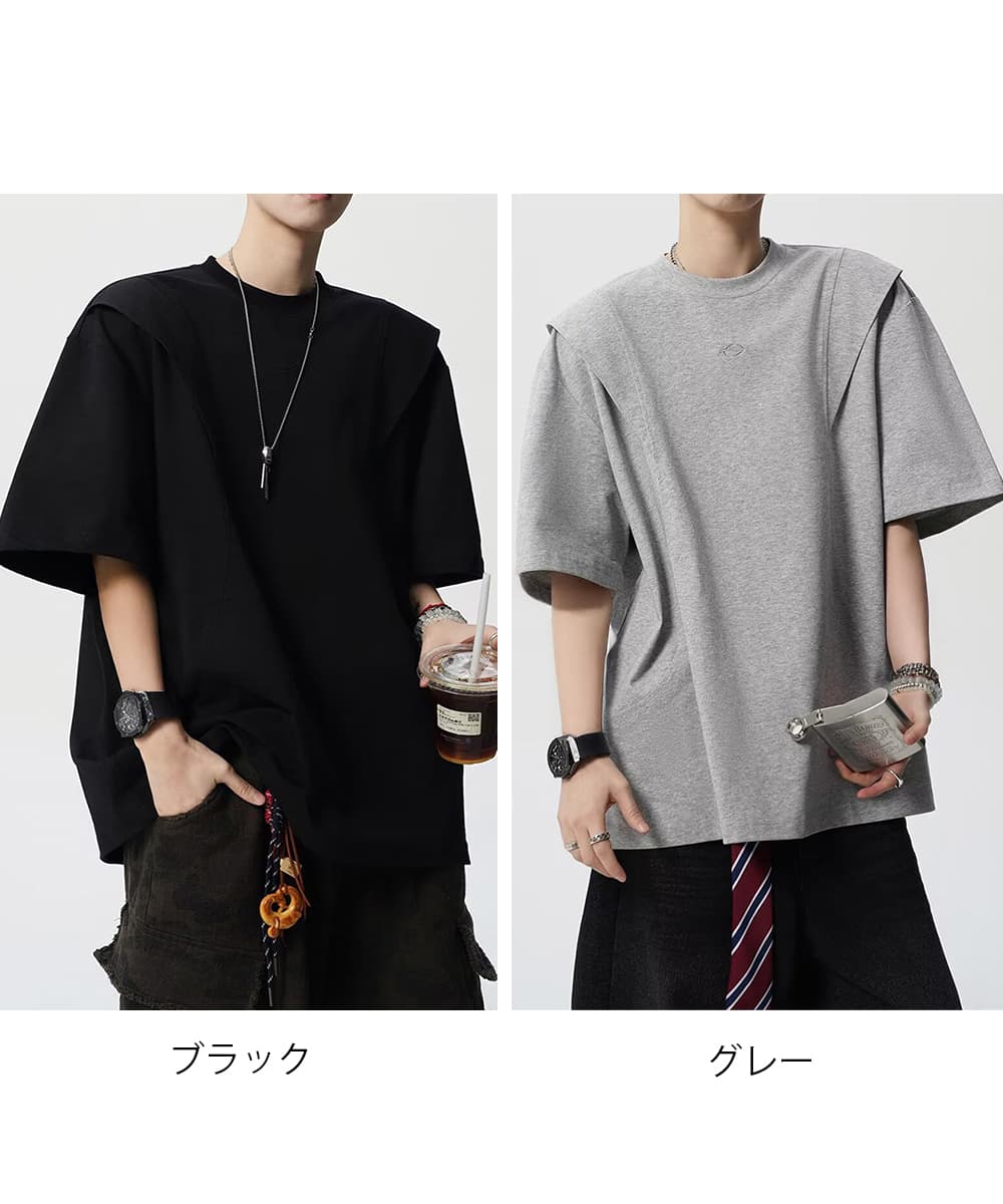 40 代 ファッション メンズ メンズ 立体デザイン 半袖Tシャツ 夏服