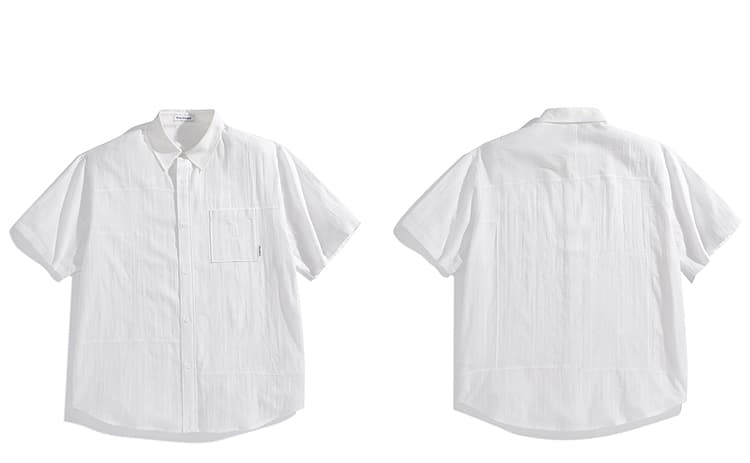 40 代 ファッション メンズ 上質リネン混ゆったり半袖シャツ