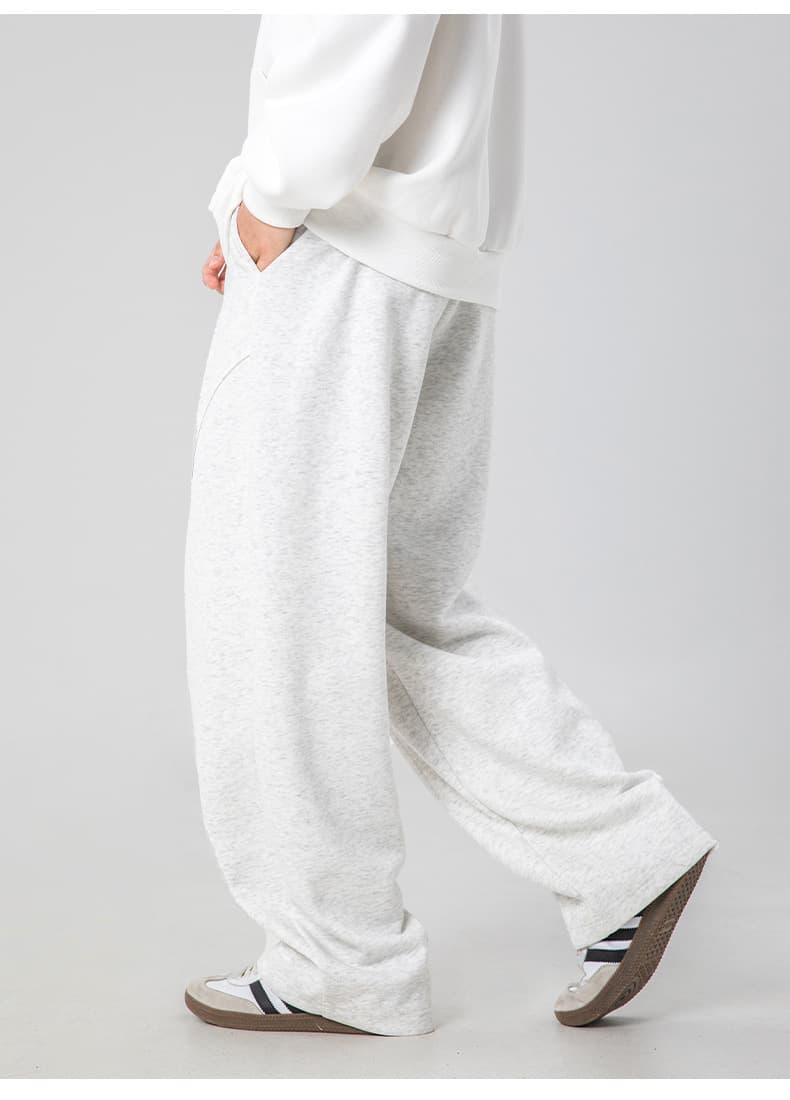 40 代 ファッション メンズ メンズ ゆったりドレープ ワイドパンツ 上質スウェット 全2色