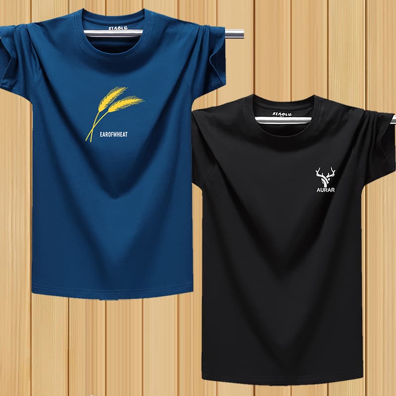 40 代 ファッション メンズ 山岳シルエット ロゴ入り半袖Tシャツ