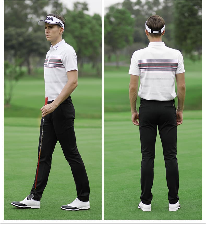 40 代 ファッション メンズ スポーティ ボーダー ポロシャツ