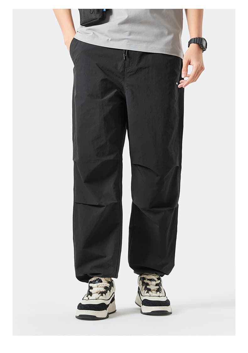 40 代 ファッション メンズ 撥水加工ワイドシルエットパンツ