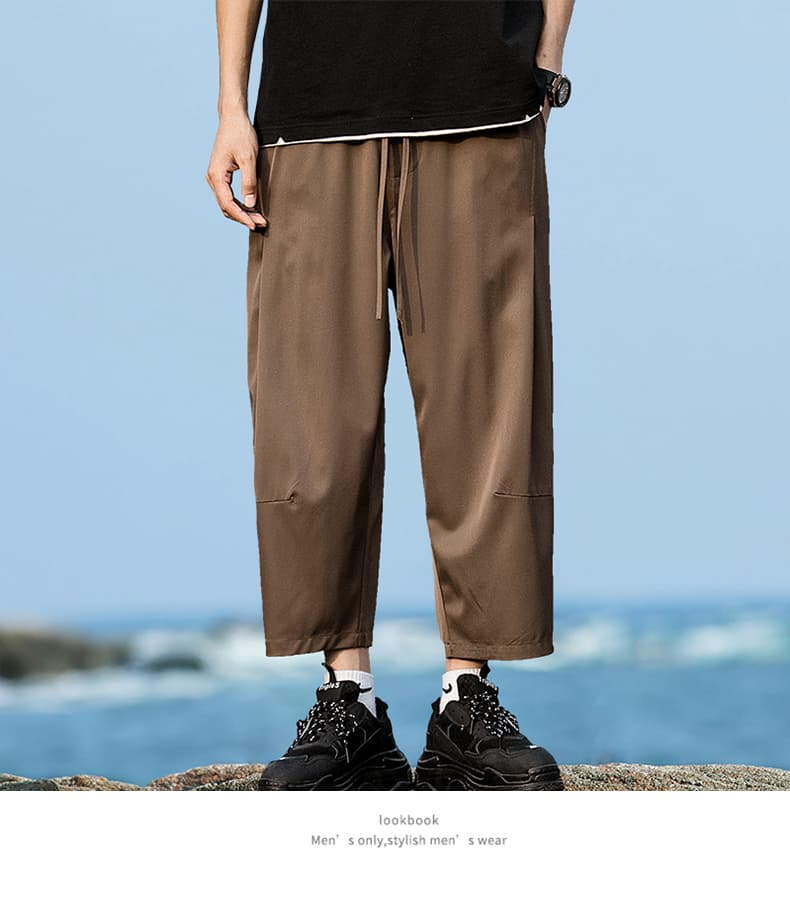 40 代 ファッション メンズ 大人のゆとりワイドパンツ