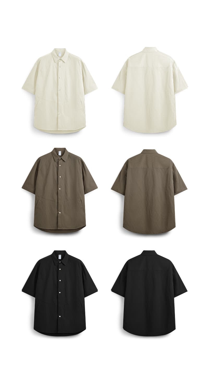 40 代 ファッション メンズ 上質シャツ×ショートパンツ セットアップ 春夏 全3色