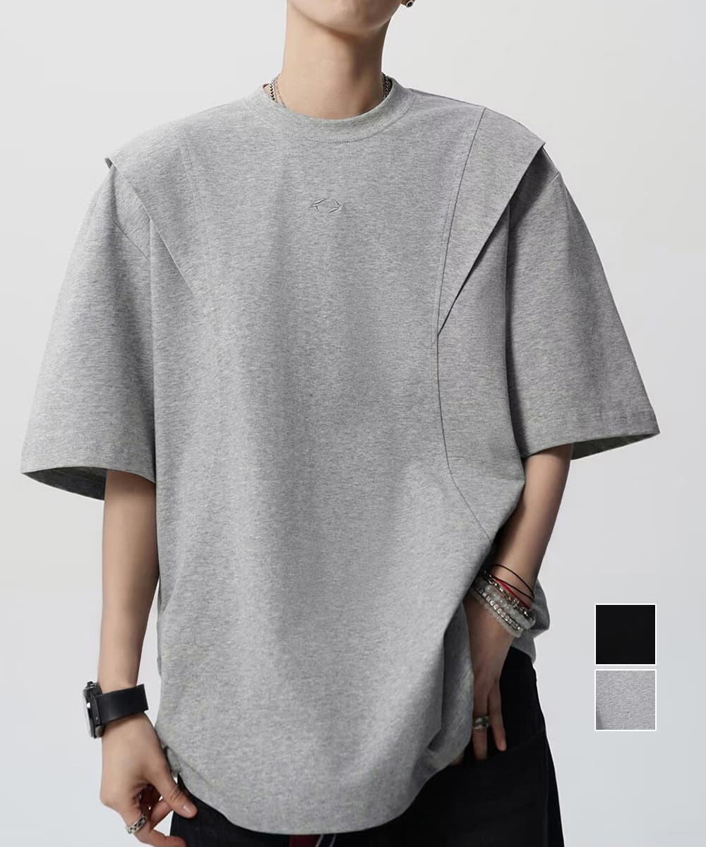 40 代 ファッション メンズ メンズ 立体デザイン 半袖Tシャツ 夏服