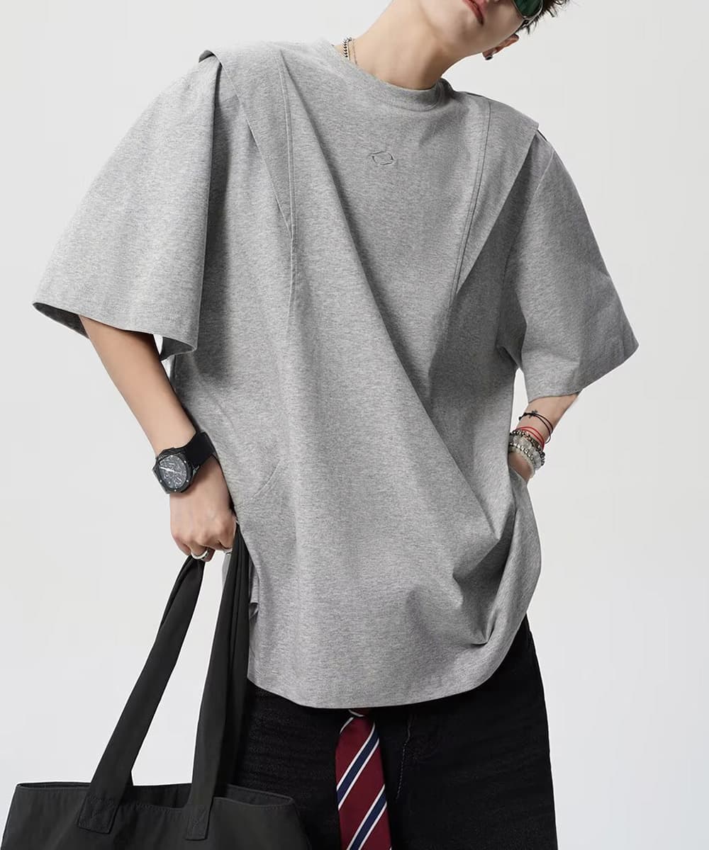 40 代 ファッション メンズ メンズ 立体デザイン 半袖Tシャツ 夏服