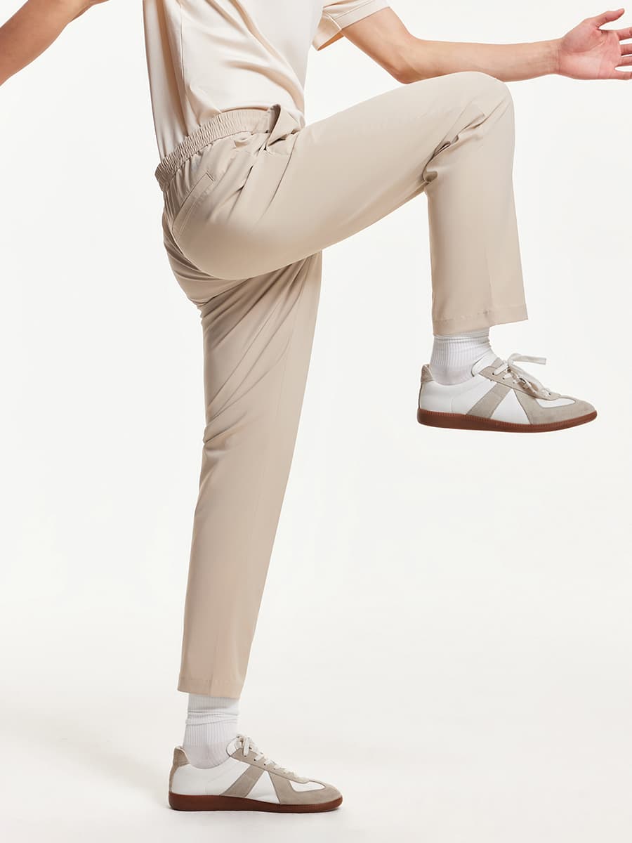 40 代 ファッション メンズ 極上ストレッチ ドレープパンツ