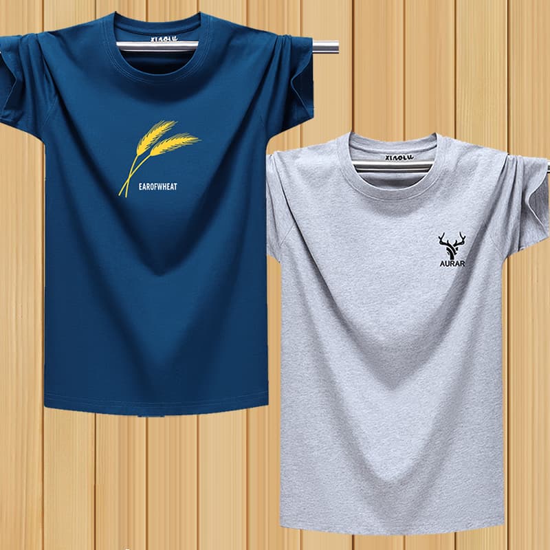 40 代 ファッション メンズ 山岳シルエット ロゴ入り半袖Tシャツ