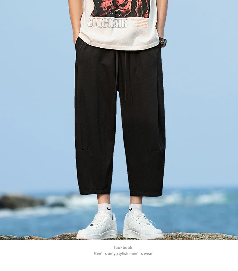 40 代 ファッション メンズ 大人のゆとりワイドパンツ