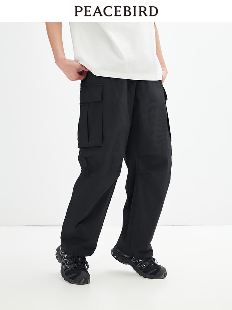 40 代 ファッション メンズ ワイドシルエット カーゴパンツ