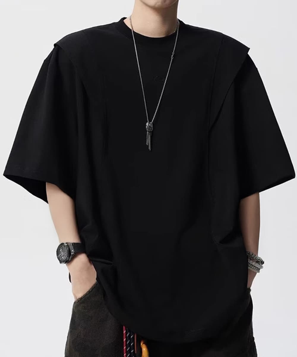 40 代 ファッション メンズ メンズ 立体デザイン 半袖Tシャツ 夏服